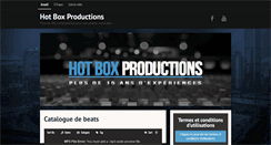 Desktop Screenshot of hotboxbeats.com